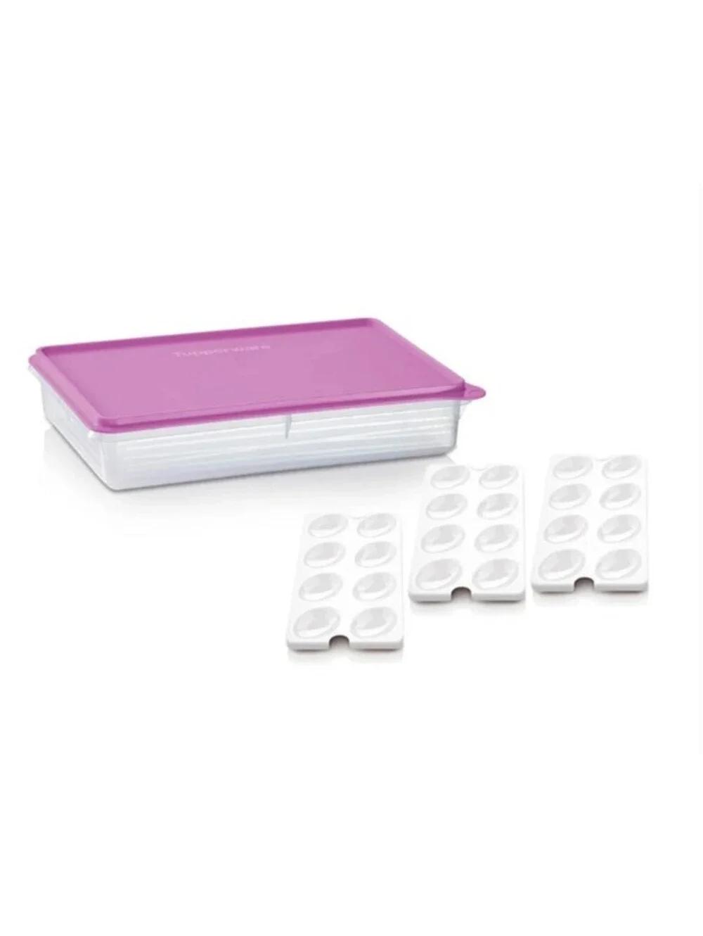 Tupperware Deviled Egg Container Large Snack Store Container w/egg 3 Trays